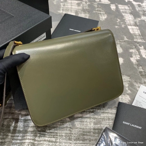 Tony Luxuries SMOOTH SATCHEL IN YSL LOULOU CARRE LEATHER 0712